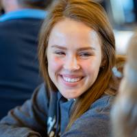 Alumni smiling during Laker Legacy Brunch